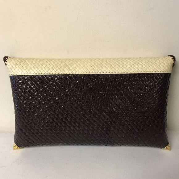 Bamboo Straw Clutch Purse Handwoven Envelope Retro Straw Handbag Raffia … - Picture 4 of 7